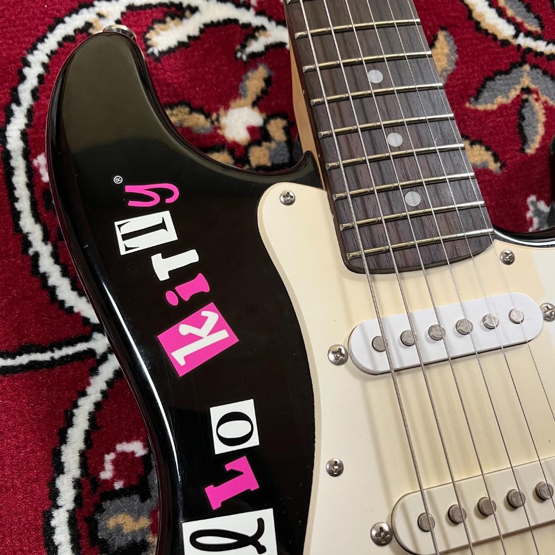 Squier Hello Kitty Mini ST-Style Black Electric Guitar with Box | eBay