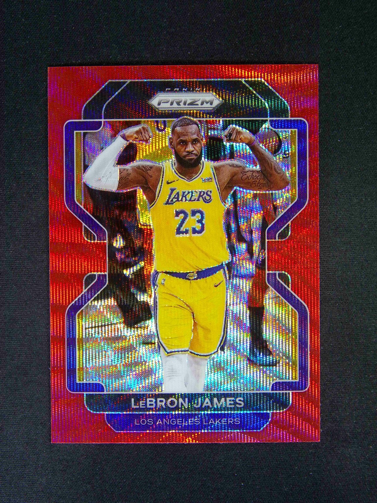 2021-22 Panini Prizm LeBron James #91 Red Ruby Wave