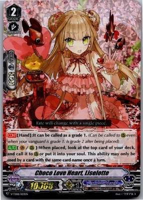 CHOCO LOVE HEART, LISELOTTE (RRR FOIL) V-TD08/003EN CARDFIGHT!! VANGUARD MP
