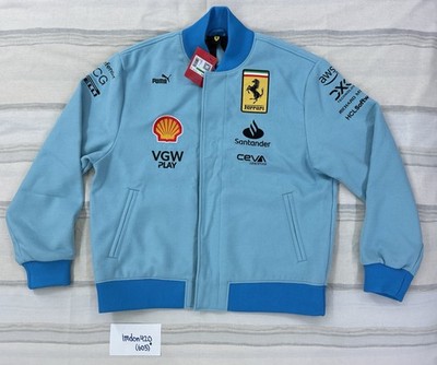 Scuderia Ferrari Puma Varsity Team Jacket Miami Blue Edition 2024 - Main Image
