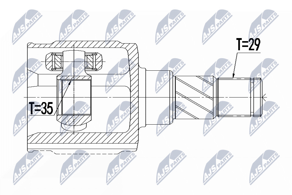 N.T.Y. NPW-CH-079.NTY Joint Kit, drive shaft for TESLA