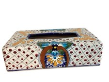 Mexican Talavera Pottery Tissue Box Holder Co...