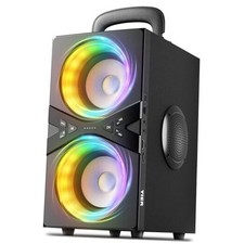 Party Bluetooth Speaker:80W Peak Large Stereo Sound for Deep Black