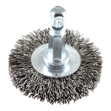 Forney 72725 Coarse 6000 rpm Stem Mounted Wire Wheel Brush 1-1/2 Dia. in.