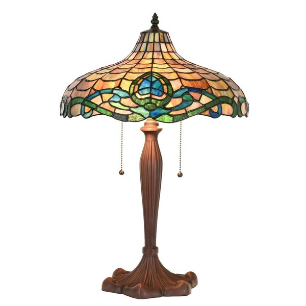 5LL-1208 Tiffany-Lampe-Leuchte-Tischlampe-Tischleuchte-Stehlampe Ø 41X60 Cm E27/-image