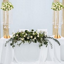 2 Pcs Crystal Flower Vase Stand Wedding Centerpieces Metal Flowers Rack Holder