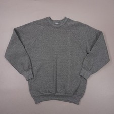 Vintage 80s NOS FOTL Fruit Of The Loom Sweatshirt Mens Medium Charcoal Gray USA