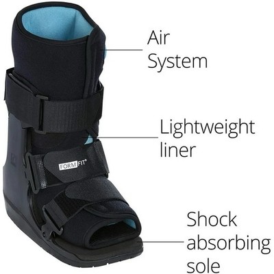 Ossur Formfit Walker Boot with Air - Medical Grade Immobilization for Strains,