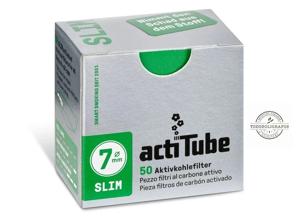 500 filtri - Actitube SLIM 7mm - Filtri al carbone attivo -- 10 SCATOLA . Nuovo - Imagen 2 de 4
