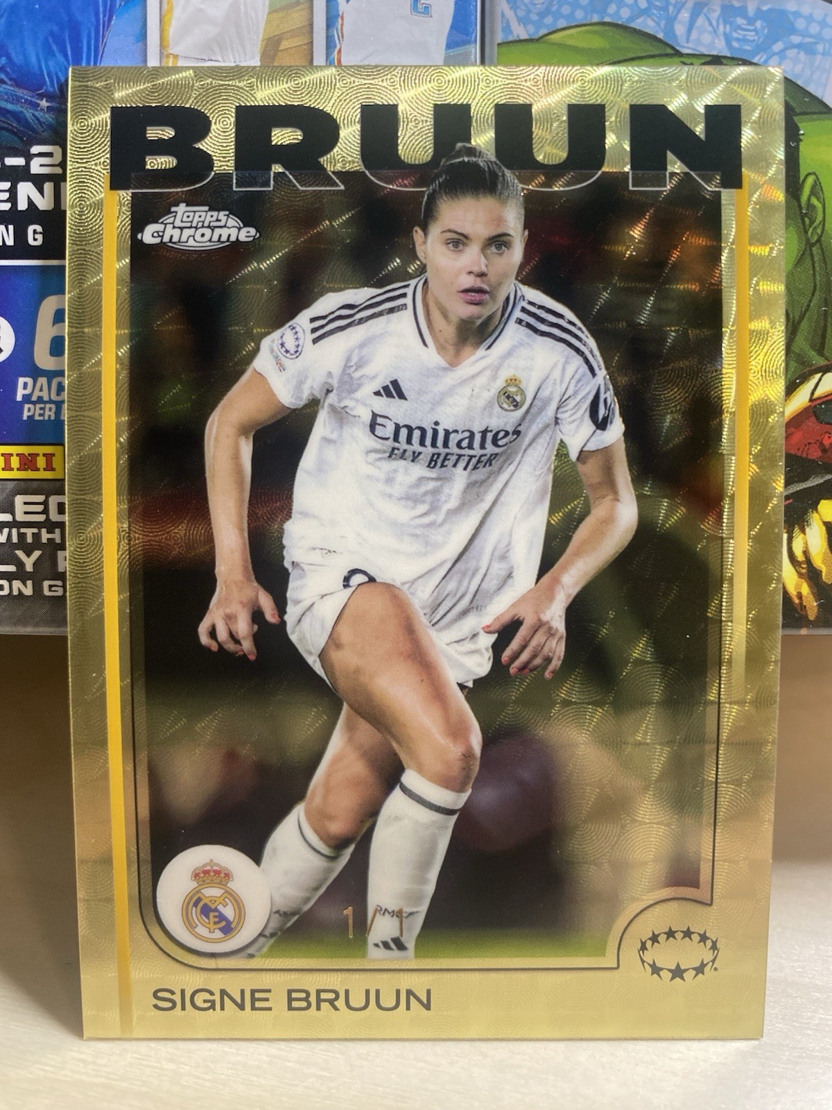 2024-25 Topps Chrome UEFA Women's Real Madrid Signe Bruun SuperFractor SP 1 of 1