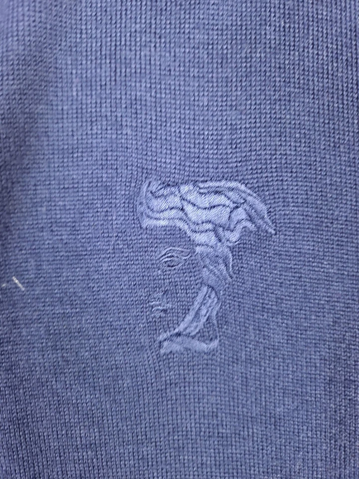 Suéter De Colección Versace Gianni Lana Lujo Y2K Italia Púrpura Manga Larga Talla XL Foto 3 de 4