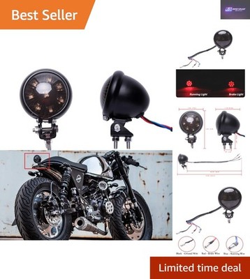 Warnschutz Retro LED Rücklicht für Motorräder - 8 helle LEDs enthalten