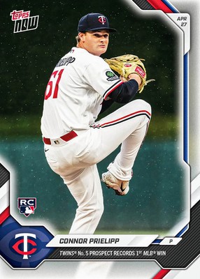 2026 Topps Now Card 132 Connor Prielipp Records 1st MLB Win - 25 Cents Shipping!
