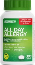ValuMeds 24-Hour Allergy Medicine Antihistamine for 300 Count Pack of 1 