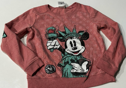 Gently Used Minnie Mouse New York City Disney Store Pink Long Sleeve Sweatshirt