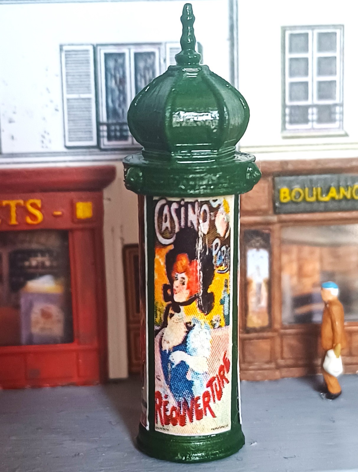 Colonne Morris échelle N 37mm en résine haute définition pour maquette