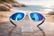 Oakley Straight Jacket 99 Muzm OO9505 Sunglasses Silver Frame Blue Lenses