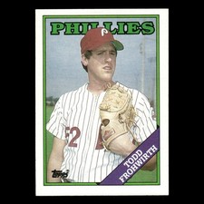 Todd Frohwirth Rookie #378 1988 Topps Philadelphia Phillies Baseball Card MLB. rookie card picture