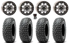 System 3 SB-7 15" Wheels Ti (6+1) 35" RocScraper Sticky Tires RZR Turbo R &Pro R