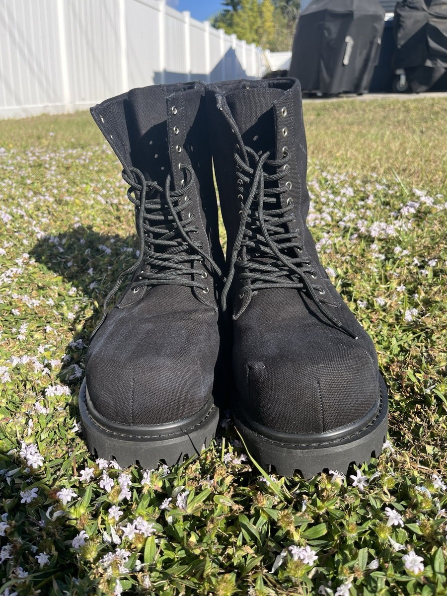 靴 BALENCIAGA stomper boots Balenciaga Stomper Style Boot with steel toe Black, Size 11, SEND