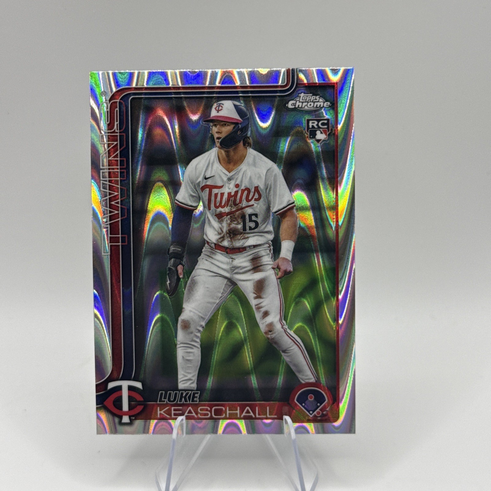 2025 Topps Chrome Update Series Luke Keaschall Raywave Refractor RC #USC106