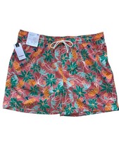 Goodfellow Co XXL Mens Swim Trunks UPF 50 Coral Floral Quick-Dry Liner
