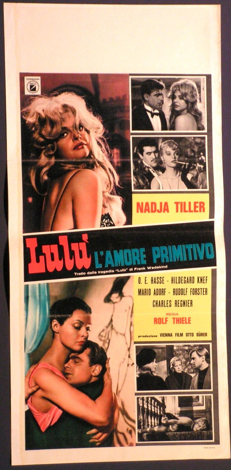 Locandina originale film Lulù l'amore primitivo (1962) - Regia di Rolf Thiele