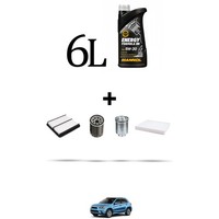Hoffcar Set Service 3 Filter Und 6L ÖL FüR Mitsubshi Asx (GA7W) 2.2 Di-D