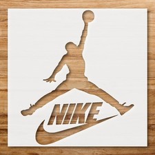Dynamic Nike Logo Sports Fan Decor Stencil for Athletic - Inspired Art - Stenci  