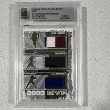 2010 Famous Fabrics Second Ed 2003 MVP Forsberg/Duncan/Rodriguez #02/09 Jersey …
