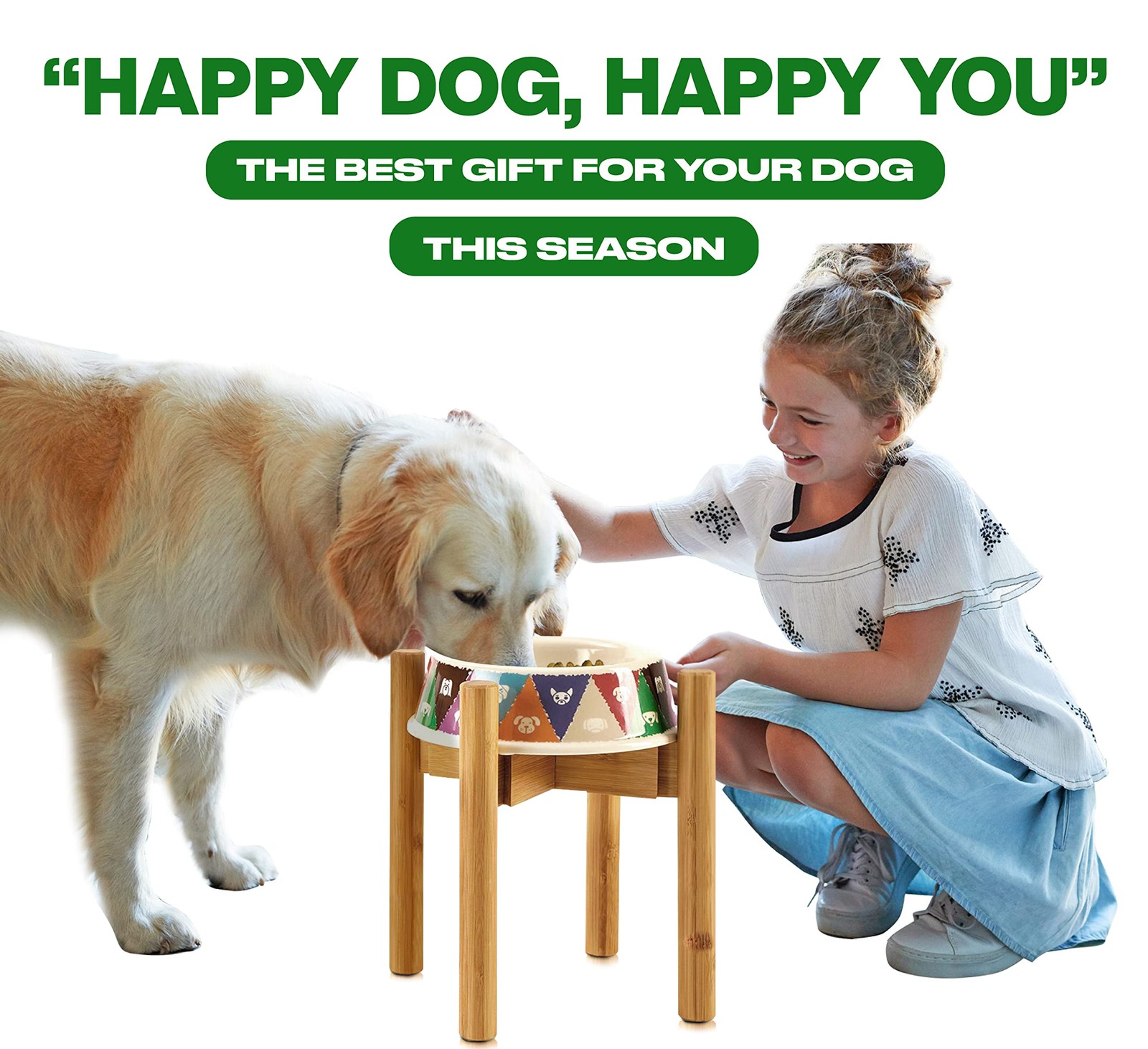 Dog Bowl Stand - 12-inch High, Expandable Sideways (7-10-inch Wide) - Elevate...