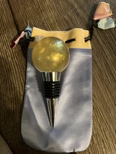 New Handmade Acrylic & metal Resin Wine Bottle Stopper/Cork. One Of A Kind