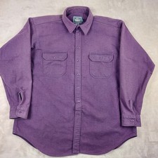 Vintage Woolrich Shirt XXL Flannel Long Sleeve Purple USA Made 80s 90s Workwear