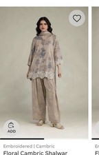 3pc pakistani lawn dress by khaadi small Shalwar Kurta