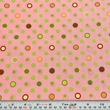 Michael Miller Dotty Dot Pink Cotton Fabric by the HALF YARD 18" x 44"