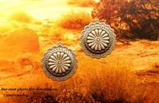  0029 ANTIQUED BRASS CONCHO STYLE COMPONENT W/TOP HANG RING - 2 Pcs