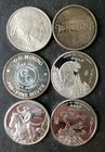Lot of Six 1/2oz Silver Rounds