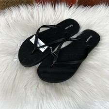 Old Navy Black Slip On Flip Flop Thong Sandals