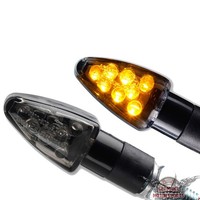 Led Mini Micro Blinker Wizzard Motorrad Quad Atv Custom Schwarz Smoke GetöNt 12V