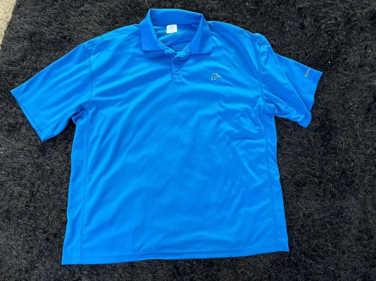2 Ducks Unlimited 75th Anniversary Performance Polo Shirt Blue 3XL View 2