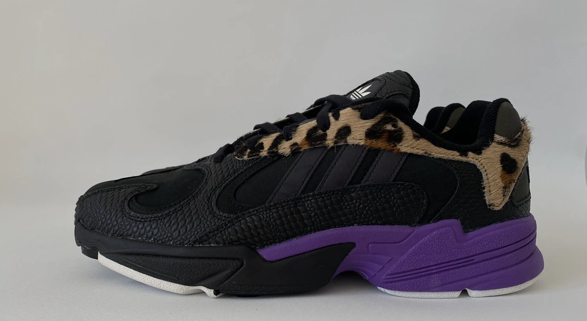 ADIDAS ORIGINALS YUNG 1 NIGHT JUNGLE SHOES TRAINERS BLACK PURPLE FV6447 -  UK 10