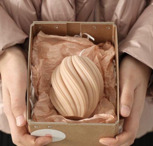 Carved Wave Twist Twirl Pillar Wax Candle Sculpture Silicone Mould DIY Decor - Bild 5 von 5