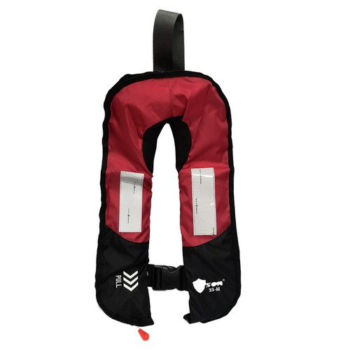 Gilet di salvataggio gonfiabile manuale premium gilet di salvataggio PFD barca pesca spedizione veloce - Foto 8 di 8