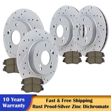 Fit 2006-2011 Honda Civic 10.31'' Front Rear Brake Rotors and Pads Kits Brakes