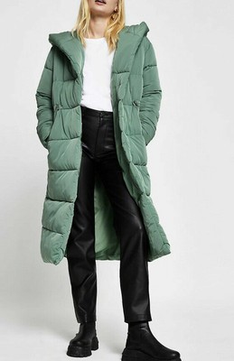 river island green puffer jacket