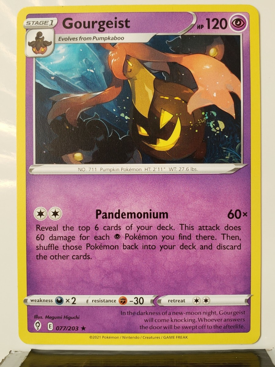 Gourgeist 077/203 NM / M - RARE Evolving Skies Pokemon Card Gourgeist 077/203 NM / M - RARE Evolving Skies Pokemon Card
