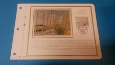 FRANCE DOCUMENT ARTISTIQUE YVERT 1812 ALFRED SISLEY PEINTRE PARIS 1974  L667