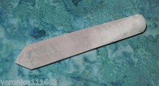 Rose Quartz Massage Wand NEW Crystal Healing Reiki Faceted 1.8oz 4.10" x .75" L