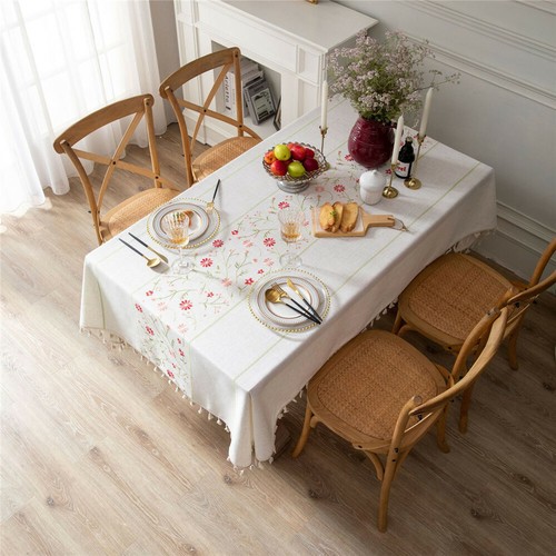 Vintage Tablecloth Dining Table Cloth Cover Kitchen Wedding Party Home Decor - Picture 26 of 43
