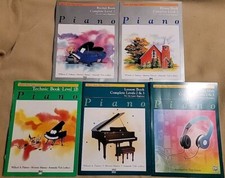 Alfred's Basic Piano Library Lesson Book LOT For the Later Beginner Recital Hymn